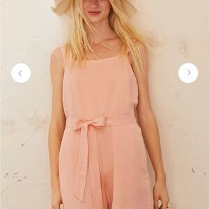 BNWT H&M Linen Blend Peach Romper
